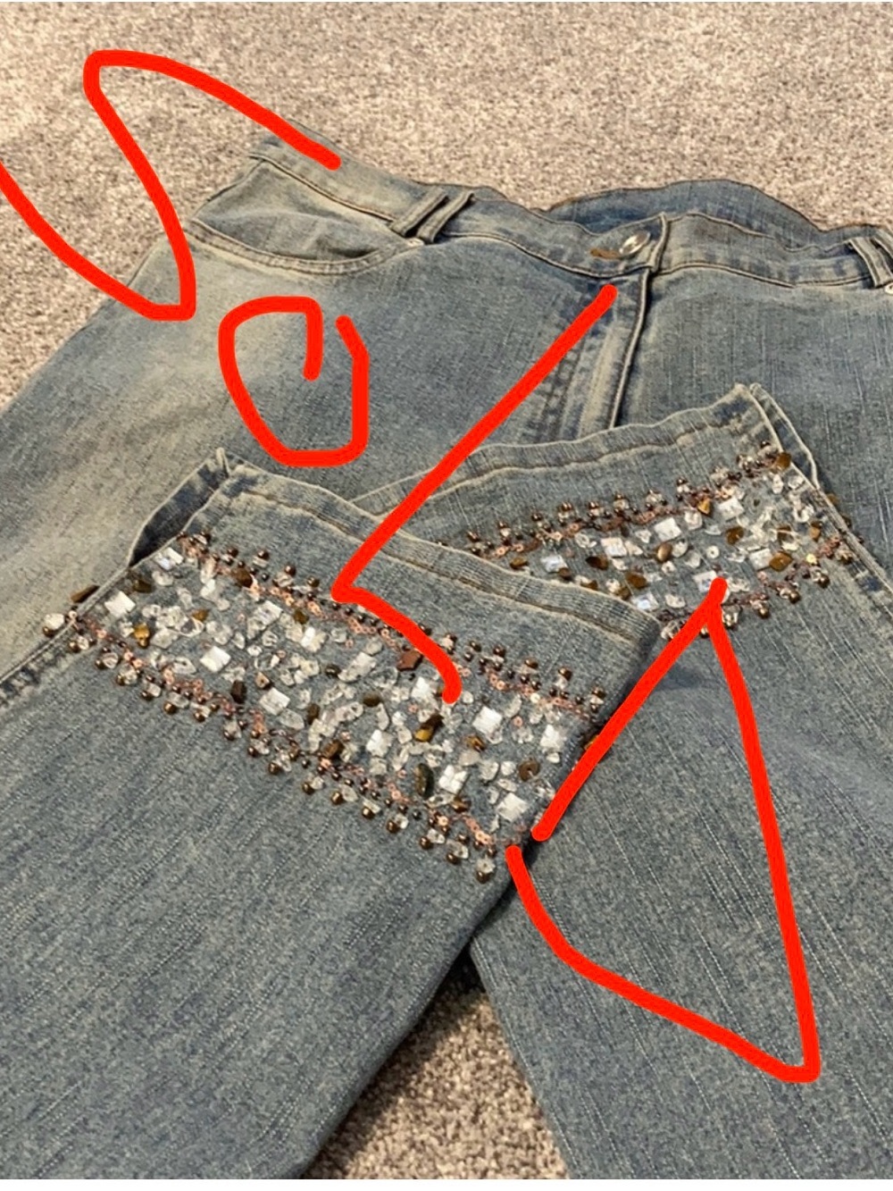 Sequin jeans